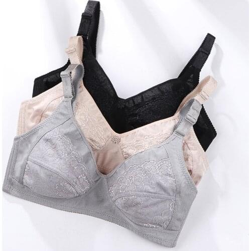 Yenlice New Sexy Womans C Cup Thin Bra Lace Bralette Brassiere Big Size Bras Wire-Free Underwear Push Up Bra For Women
