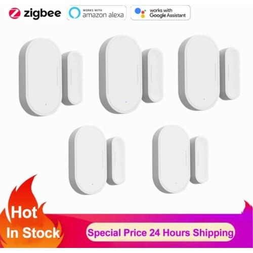 1/3/4/5 PCS Zigbee Smart Door Window Sensor Tuya Smart Life APP Remote-Time Monitor Home Automation Alexa Google Home Anti-theft