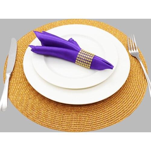 1PC 38x38 cm Round Coaster Insulation Table Mats Pads PVC Table Placemat Non-slip Mats Coffee Tea Place Mats Kitchen Decoration