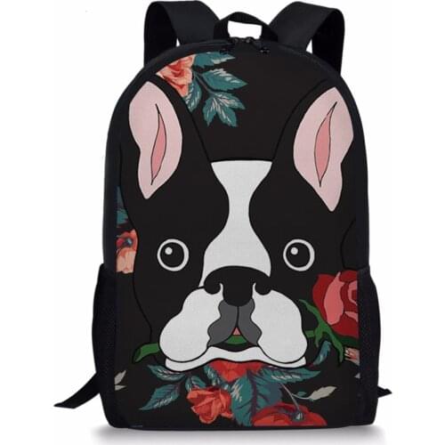 16 Inch Bulldog Backpack For Teenagers Boys Girls School Bags Shoulder Bag Children Schoolbag Gift Student Mochila Escolar
