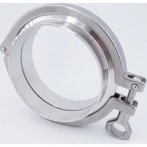 3/4 1 inch 1-1/2 3 4 5 inch Sanitary Clamp 304 connector stainless steel card hoops tube fittings Ferrule with silicone pad