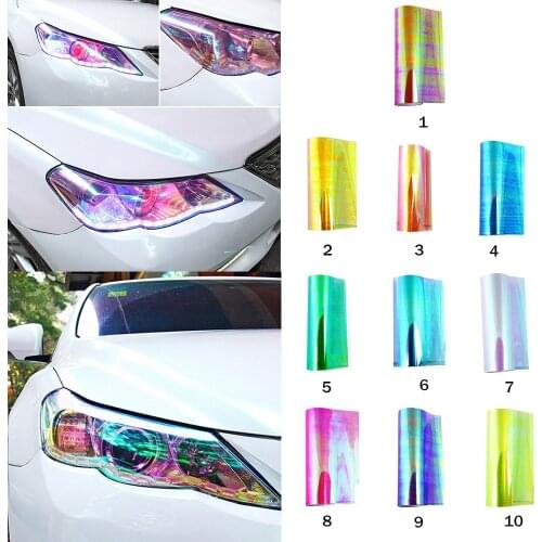 30X200CM Car Styling 10 Colors Chameleon Headlight Taillight Vinyl Tint Car Sticker Light Film Wrap Automobile Headlamp Membrane