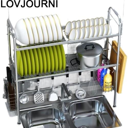 Afdruiprek Keuken Rangement Nevera Etagere Stainless Steel Cuisine Organizador Cozinha Mutfak Cocina Kitchen Storage Rack Holder