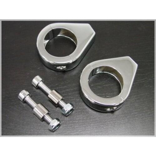 Freeshipping Aluminum 39mm Turn Signal Light Relocation Fork Mounts Clamps fit For Harley