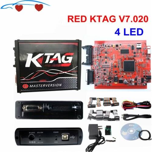 2020 RED KTAG V7.020 OBD2 Manager Tuning No Tokens Use Online K-TAG 7.020 For Car/ Truck/Tractor K-TAG ECU Chip Tuning Tool