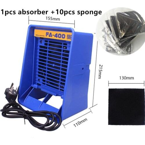 FA-400 Smoking Apparatus Welding Exhaust Anti-Static Smoke Absorber Efficiently Non-Scaling Horizontal with 10pcs sponge