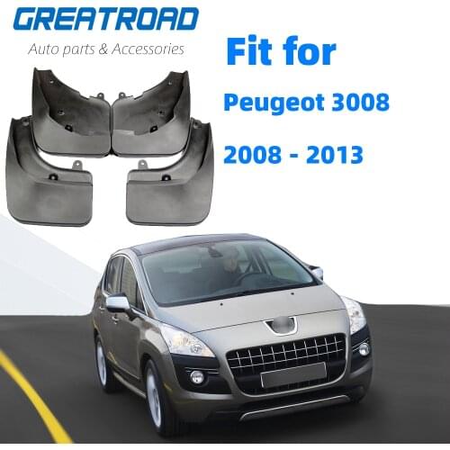 OE Styled Molded Mud Flaps For Peugeot 3008 2008 - 2013 Mudflaps Splash Guards Flap Mudguards Car Styling 2009 2010 2011 2012