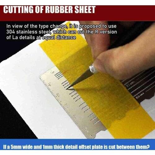 Gundam Military Model Tool ABS Plastic Sheet Detail Modification Isometric Positioning Cutting MS006 Ruler