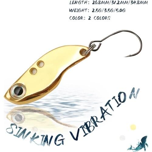 KoKossi 1PCS 2.5g/3.5g/5.0g VIB Fishing Hard Lures Artificial Vibration Bait Sinking Wobblers 3D Eyes Metal Bait Fishing Tackle