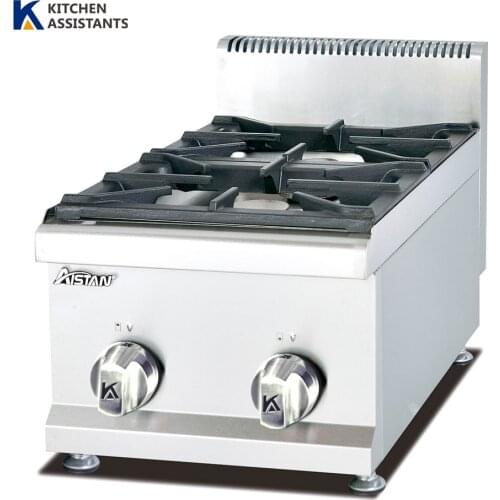 GH537 Commercial Kitchen Gas Cooker Range 4 Burner Counter Top Cooking Stove Electric