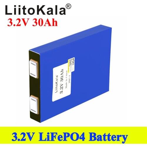 LiitoKala LiFePo4 3.2V 30AH 5C battery lithium bateria for diy 12V lifepo4 e-bike e scooter wheel chair AGV car Golf carts