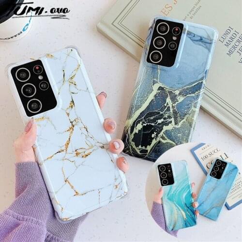 Lxurry Matte Mabble Case For Samsung Galaxy S10 Plus S20 FE S21 Ultra A10 A20 A30 A50 M10 Note 10 20 A51 A71 4G Soft Phone Cover