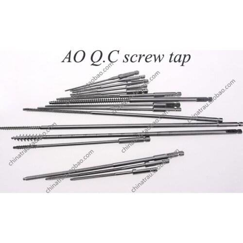 Medical orthopedic instrument bone screw use tapping inner fixation cortical cancellous locking screw Vet PET AO quick coupling