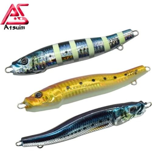 AS Slow Jig Metal Jigging Lure 60g100g150g180g220g Sinking Glow Pitch Fish Saltwater Falling Pesca Swim Bait Angler Tackle