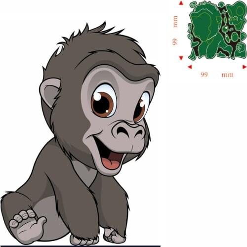 Metal Cutting Dies Animal Chimpanzees DIY Scrapbooking Paper Cards Decorative Craft Embossing