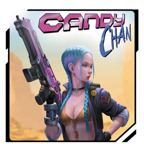 1/10 Resin Model Bust GK Candy Chan Science fiction Female machine gunner Unassembled and unpainted kit