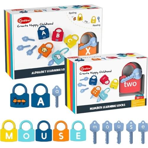 Montessori Locks Set Cognitive Numbers Locking Preschool Toy Learning Early Educational Puzzle Toys for Children Kids Gift