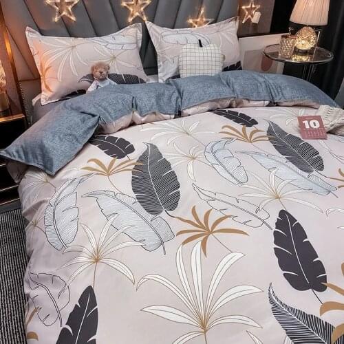 Soft Bedding Set Contains Duvet Cover Flat Sheet Pillowcase for Boys Girls Twin Full Queen Size Kids Adult Home Bedclothes