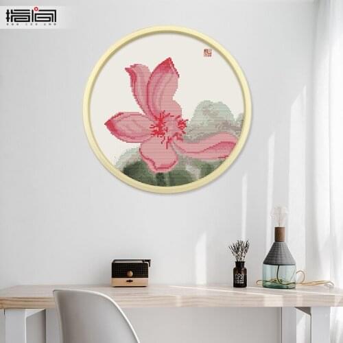 Cross stitch kits embroidery needlework woman home handmade embroidery pass time lotus triptych diamond painting free shipping