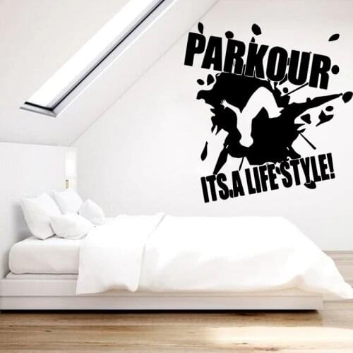 Wall Sticker Extreme Sports Decal Boys Bedroom Decor Living Room Decoration Removable Art Mural Tumbling Life Style C10-17