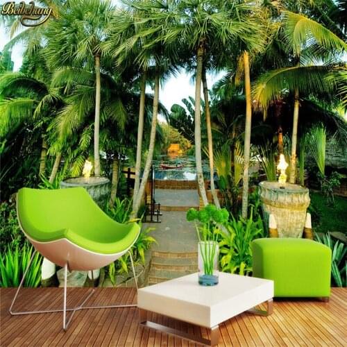 Beibehang Custom Photo Wallpaper Coconut Maldives Scenery Restaurant Theme Hotel Background Mural papel de parede