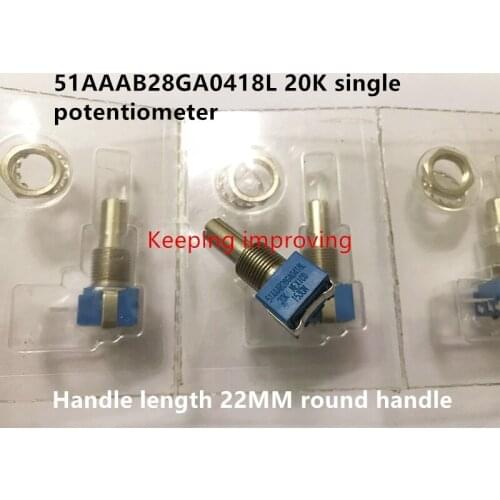 Original new 100% 51AAAB28GA0418L 20K single potentiometer handle length 22MM round handle (SWITCH)