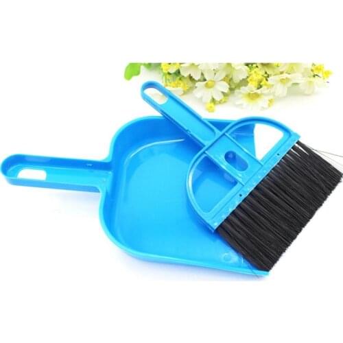Pet Mini Broom Brush And Dustpan Set Portable Plastic Hand Broom Set Pet Cage Broom Small Animal Pet Cleaning Accessories