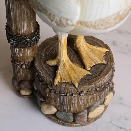 Welcome Sign Seagull Statue Statues Garden Modern Sculpture Home Accents