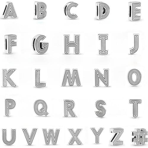 Reflexions Hashtag & Letter Clip Charm Beads for Reflexions Belt Bracelets Women 925 Sterling Silver Beads for Jewelry Making