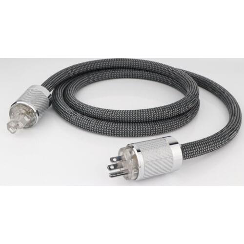 OFC HiFi Power Cord, Male to Female Power Cable,US Plug for Subwoofer, Amplifier, DV/AV 10AWG