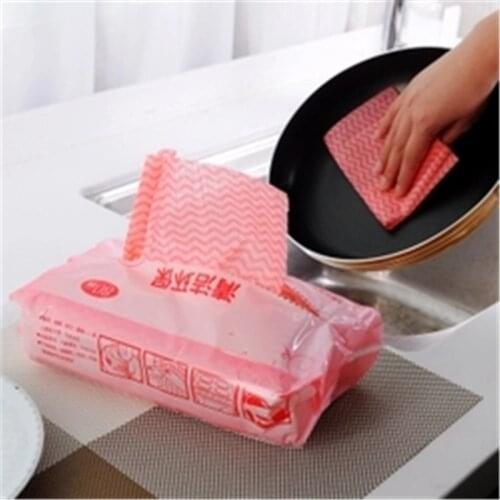 Kitchen Cleaning Products Environmental Protection Extraction Type Non-woven Cloth Disposable Non Oil Dishcloth Cleaning