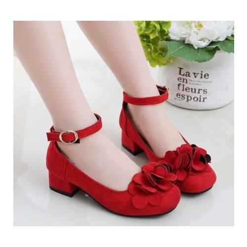 Kids Shoes Girls Wedding Dress Shoes Children Princess Flower Sandals For Girls Casual Dance Shoes Sandals