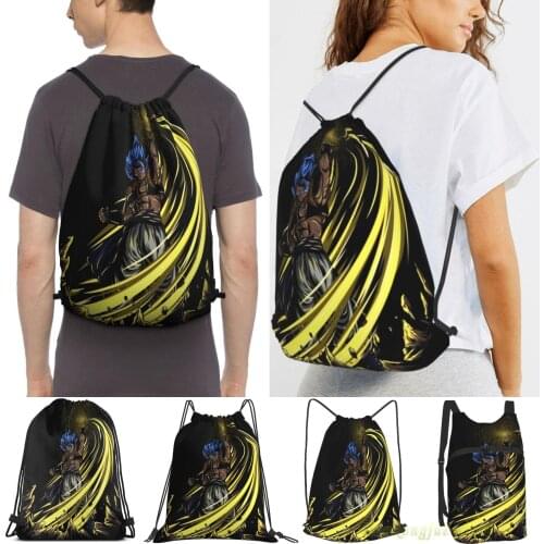 Unisex Drawstring Bags Gogeta Ssb !!!!! Women Drawstring Backpacks Men Outdoor Travel Backpacks Training Fitness Bag