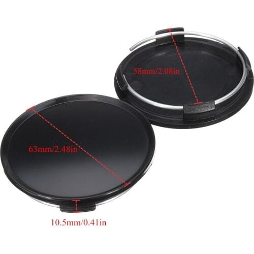 Universal Hub Center Covers Vehicle 58mm ID Accesories Decoration 4 Lugs