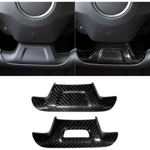 Real Carbon Fiber Interior Steering Wheel Lower Decorative Cover Trim for Chevrolet Camaro 2016-2020 Car Accessories