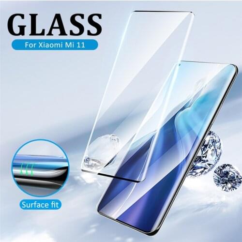 Curved Full Screen Protector For Xiaomi Mi 11 mi11 Mi 10 Ultra Glass for Xaomi Mi 11 10 Ultra Note 10 Pro Protective Glass