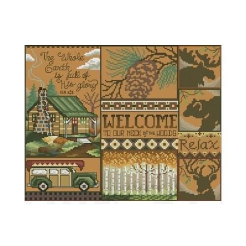 Winter in our forest Counted Cross Stitch 11CT 14CT 18CT DIY Chinese Cross Stitch Kits Embroidery Needlework Sets