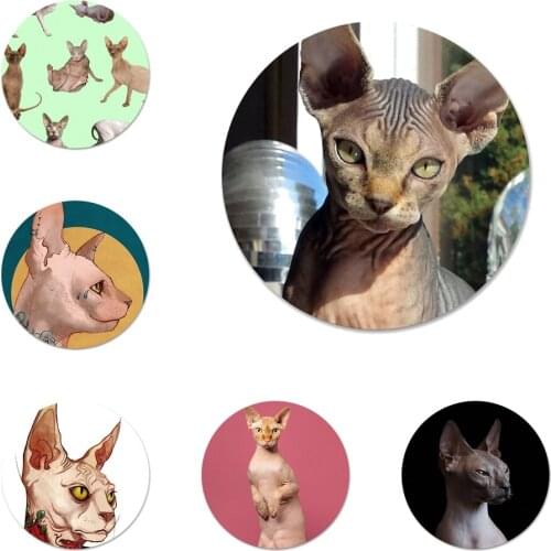 58mm sphynx cat Icons Pins Badge Decoration Brooches Metal Badges For Backpack Decoration