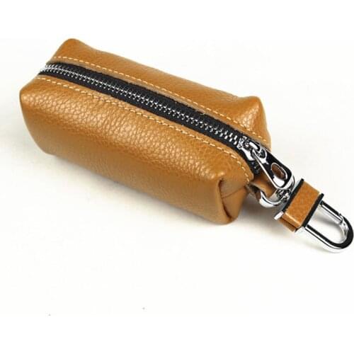 40PCS / LOT Genuine Leather Keychain Key Bag Wallet Pouch Men Women Key Buckle Key Holder Housekeeper Keys Organizer