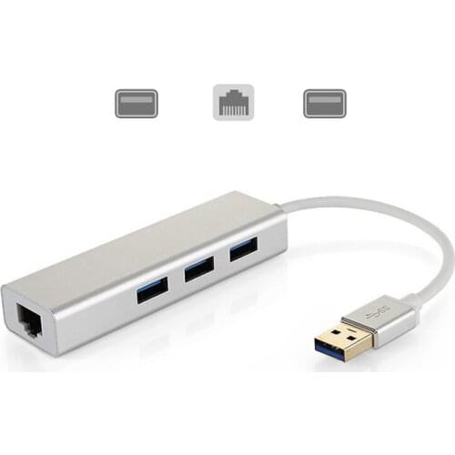 3 Port USB 3.0 HUB 10/100/1000 Mbps USB To RJ45 Gigabit Ethernet Wired Network Card LAN Adapter For Windows Mac OS