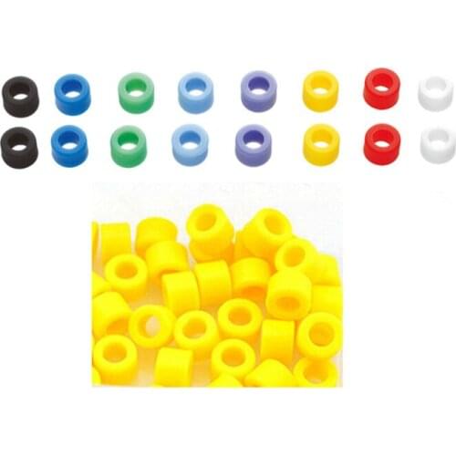 50 Pcs/Pack Yellow Small Type Dental Silicone Instrument Color Code Rings