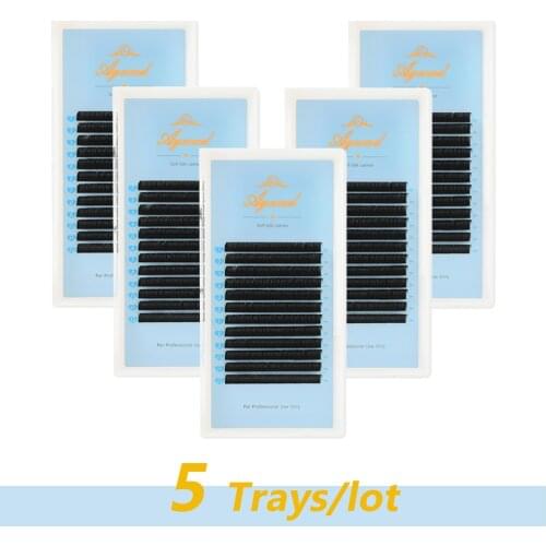 AGUUD 5 Trays False Eyelash Extension Mink Lash Individual Silk Eyelash maquiagem cilio professional Russian Volume Lashes Matte
