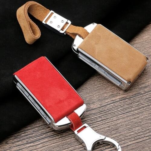 For Volvo XC40 XC60 XC90 V90 S90 2018Car Keychain keyring Accessories New Suede Leather Zinc alloy car key protection case cover