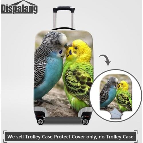 Dispalang Travel On Road Luggage Protective Cover Women Spandex Elastic Suitcase Covers Parrot Print Dustproof Case For Suitcase