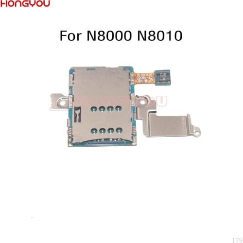 SIM Card Reader Holder Tray Slot Socket Flex Cable For Samsung Galaxy Note 10.1 N8000 GT-N8000 N8010