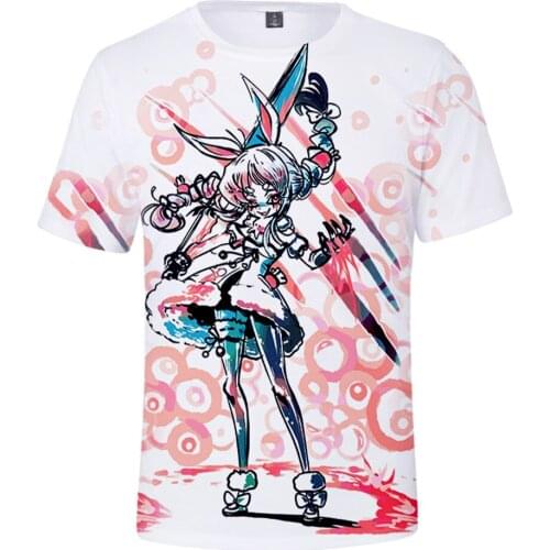 HOLOLIVE VTuber Usada Pekora 3D Summer Men/Women Street Clothes T-shirt Japan Kawaii Retro Innovation Coat Personality