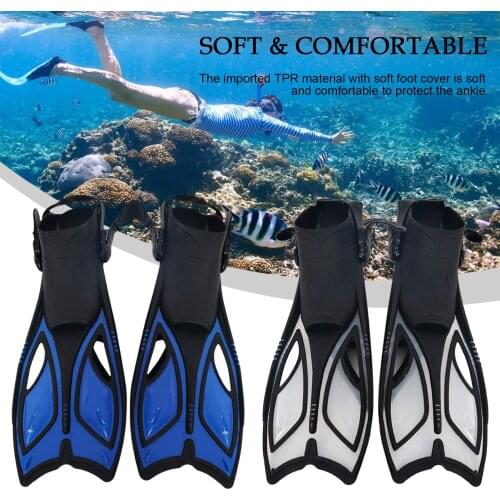Swimming fins professional portable swimming fins diving fins non-slip wear-resistant TPR adult children swimming tool #W