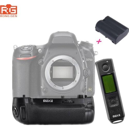 Meike MKDR750 MK-DR750 Built-in 2.4G Wireless Remote Control Vertical Battery Grip Holder for Nikon D750 Lithium Battery EN-EL15
