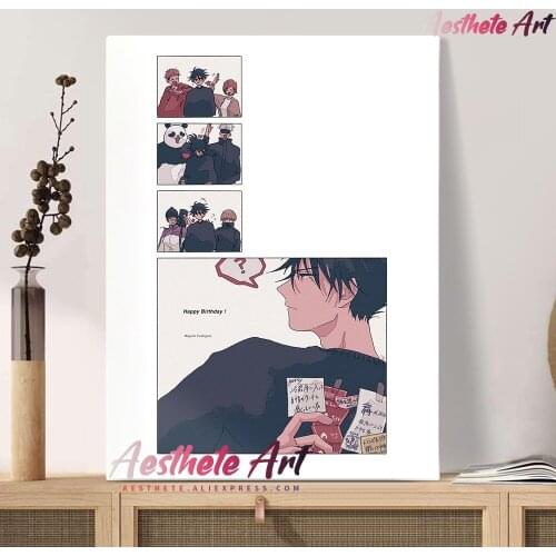 Megumi Fushiguro Jujutsu Kaisen Cute Anime Home Decor Canvas Posters Prints Decoration Art Wall Pictures Living Room Painting