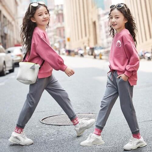 Fashion Children Clothing 2020 Spring Autumn Toddler Girls Clothes Top + Pants Tracksuit For Girls Clothing Sets 4-14 Years